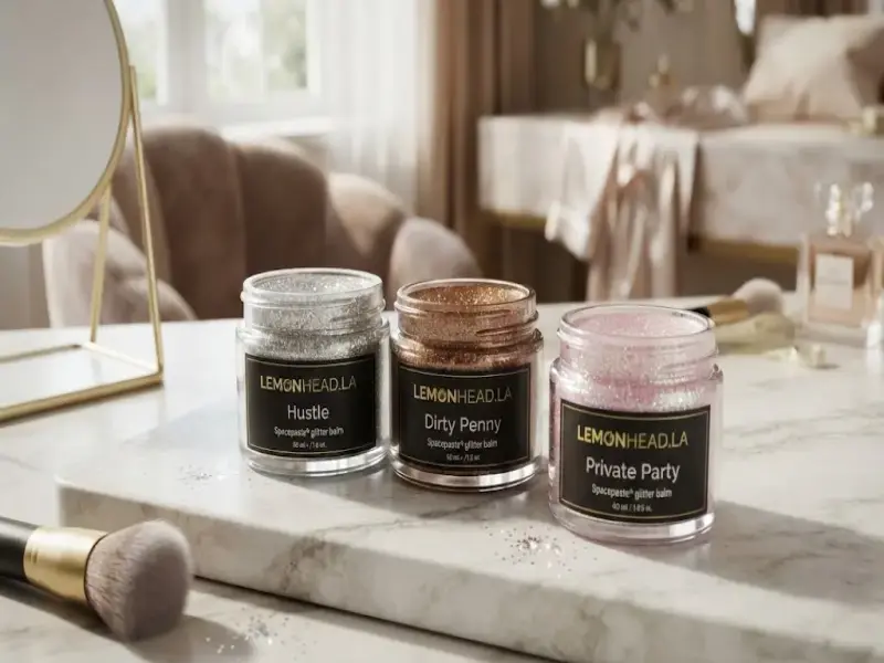 Lemonhead LA Spacepaste Glitter Glowjam Kits and Makeup Accessories